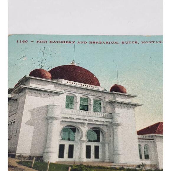 C1909 Fish Hatchery Herbarium Butte Montana Columbia Gardens Antique Postcard - Picture 10 of 11